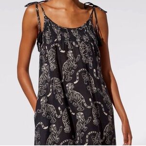 Solid + Striped The Riley Dress Black/White Tigers